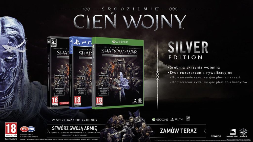 srodziemie cien wojny silver edition pl pc