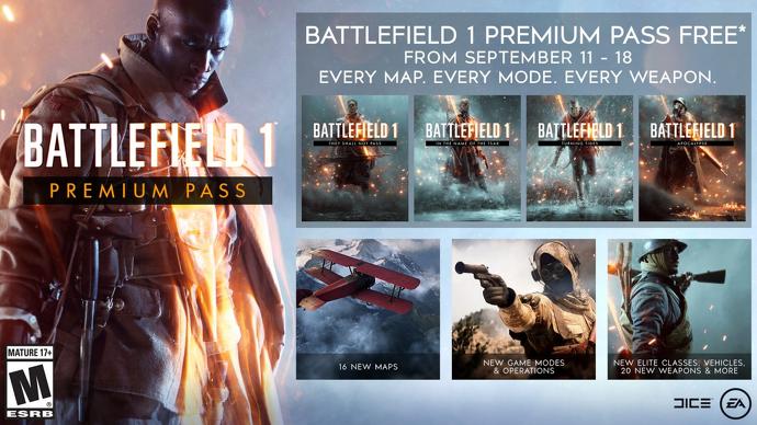 Battlefield 1 Premium za darmo