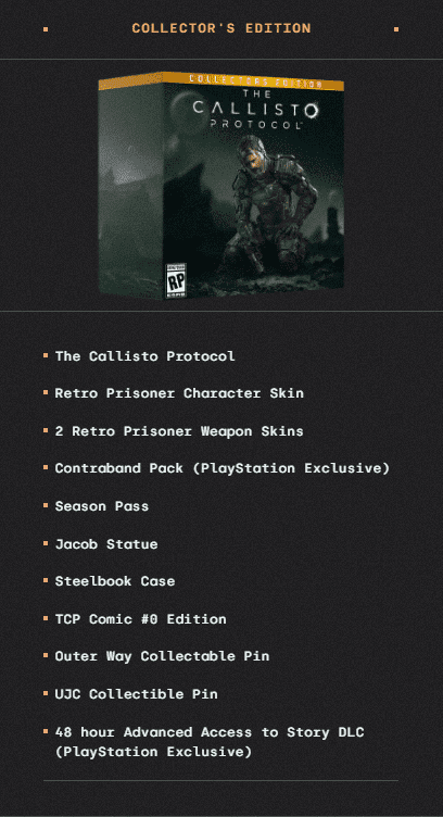 The Callisto Protocol Edycja Kolekcjonerska | Collector’s Edition