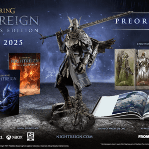 grę na wybraną platformę figurkę Wyldera (25 cm – wykonana przez Pure Arts) SteelBook 8 kart Nightfarer artbook w twardej okładce (angielski) kod do pobrania cyfrowej ścieżki dźwiękowej