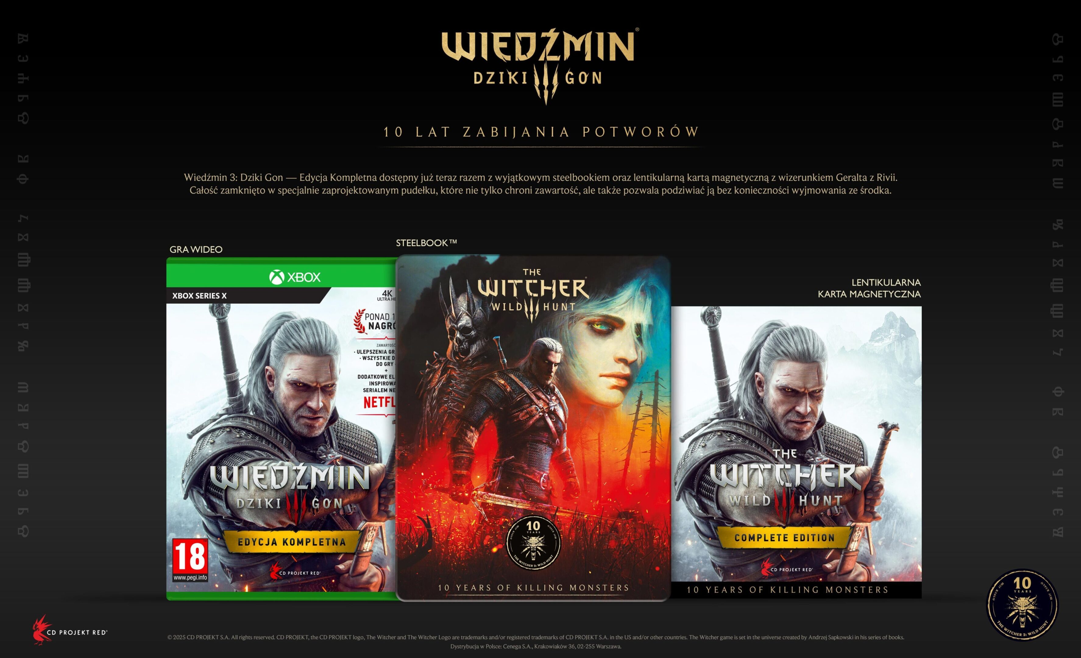Wiedźmin 3 Dziki Gon Edycja 10 Lat Zabijania Potworów