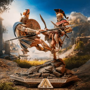 Figurka Spartan Kick Alexios Assassin´s Creed Diorama 1/6 - Pure Arts